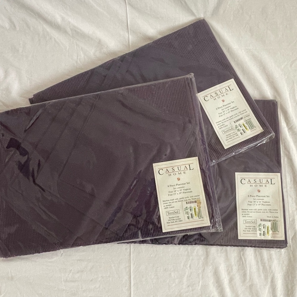 NWT TerriSol Placemat/Napkin Sets